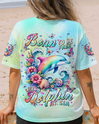 BORN TO BE FREE LIKE A DOLPHIN AT SEA ALL OVER PRINT  - TLNT0506251