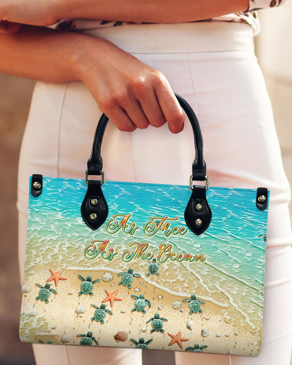 AS FREE AS THE OCEAN TURTLE LEATHER HANDBAG - TLTR0807244