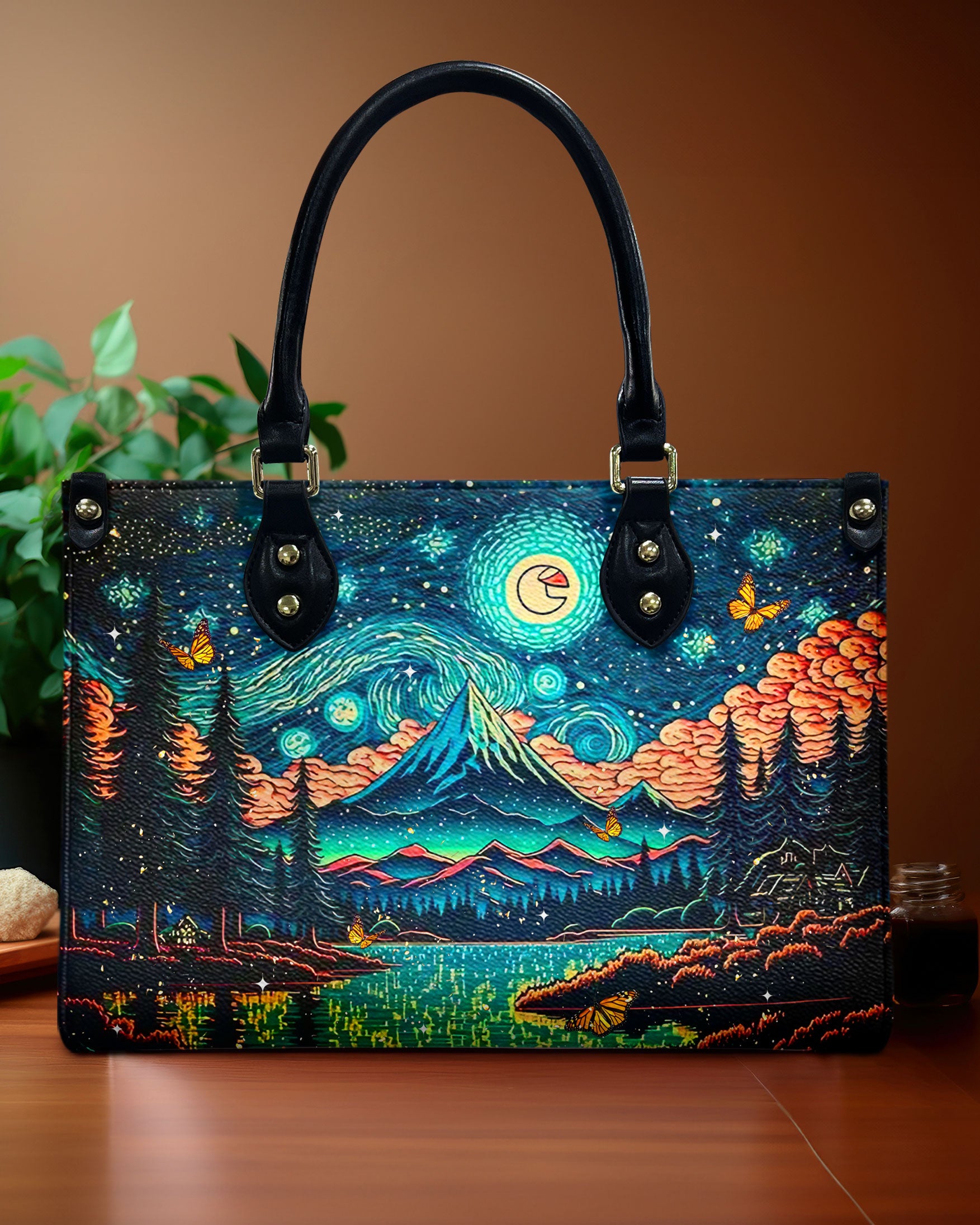 BEAUTIFUL SCENE LEATHER HANDBAG - YHLT0909242