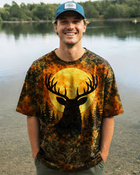 DEER HUNTING MOON VINTAGE SWIRL ALL OVER PRINT - TLNT2612252