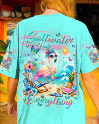 SALTWATER HEALS EVERYTHING FLAMINGO ALL OVER PRINT - TLNT3105241