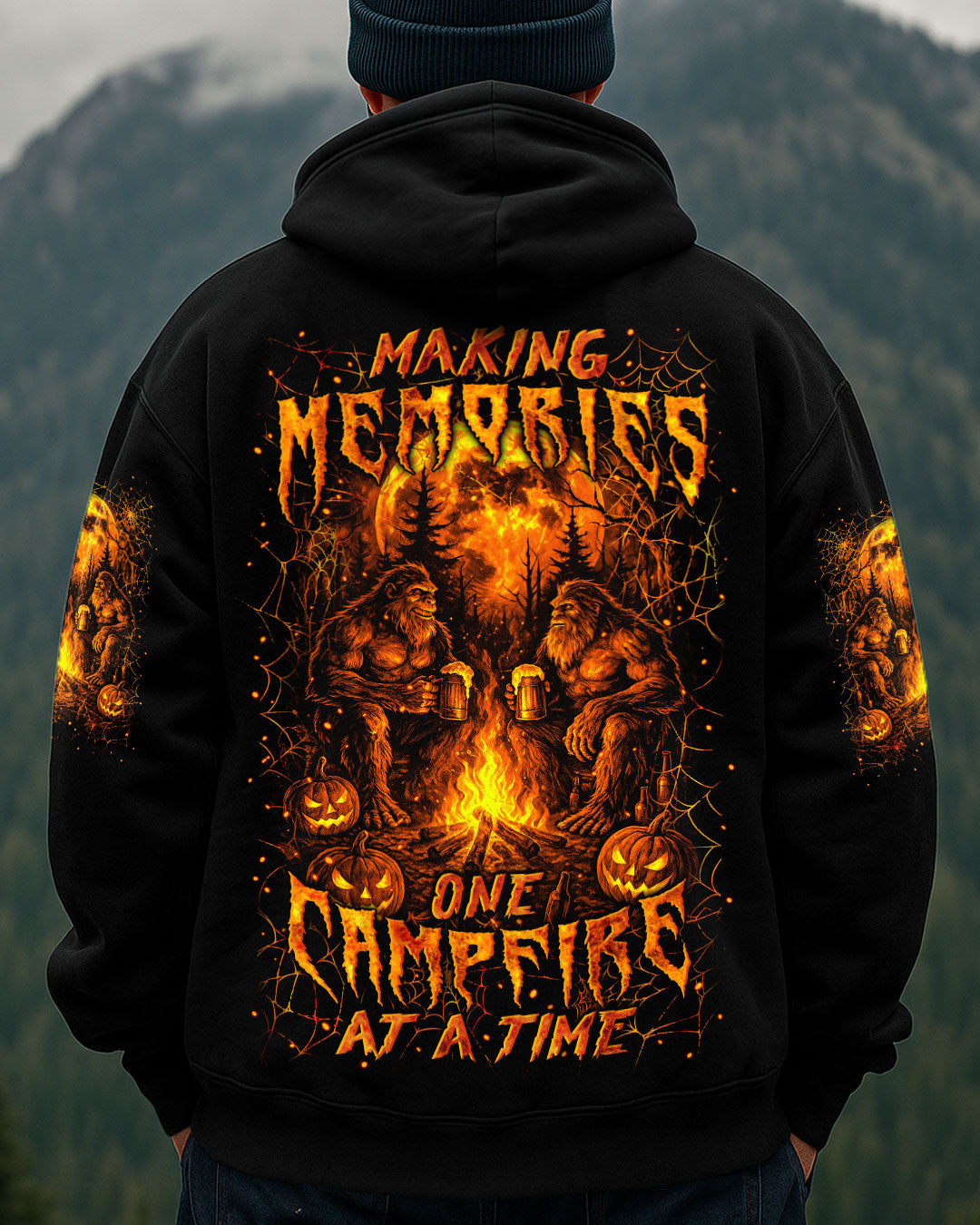 MAKING MEMORIES ONE CAMPFIRE AT A TIME BIGFOOT HALLOWEEN ALL OVER PRINT - YHLN1807254