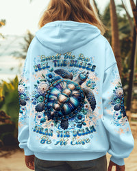 SMELL THE SEA FEEL THE BREEZE TURTLE ALL OVER PRINT - TLNT3009241
