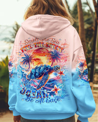 SMELL THE SEA FEEL THE BREEZE TURTLE ALL OVER PRINT - TLNT0302253