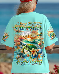 NOT ALL WHO WANDER ARE LOST TURTLE COMPASS ALL OVER PRINT - TLNT0703251