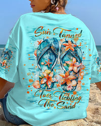 SUN TANNED TOES TICKLING THE SAND FLIP FLOPS ALL OVER PRINT - TLNT2106241