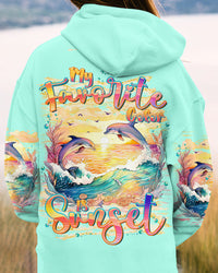 MY FAVORITE COLOR IS SUNSET DOLPHIN ALL OVER PRINT - TLTR2211234