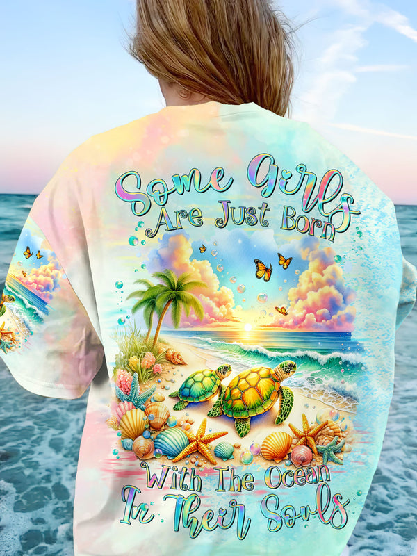 SOME GIRLS ARE JUST BORN TURTLE ALL OVER PRINT - TLTR1306243