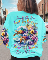 SMELL THE SEA FEEL THE BREEZE TURTLE ALL OVER PRINT - TLTR3011234