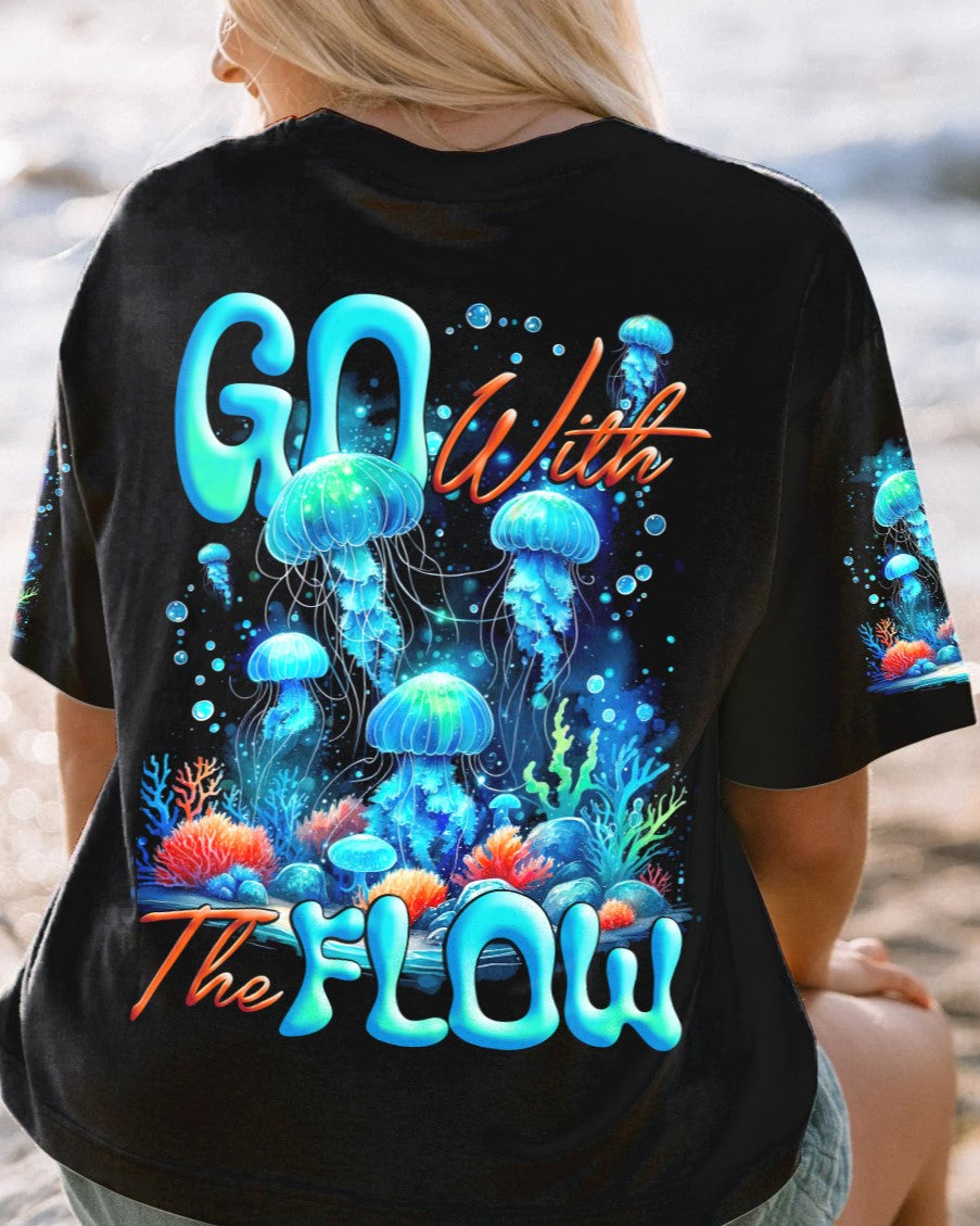 GO WITH THE FLOW JELLYFISH ALL OVER PRINT - TYTD1112234