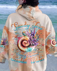 SANDY TOES SALTY KISSES SEASHELL WISHES ALL OVER PRINT - YHHN2612232