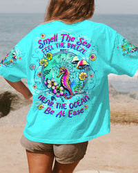 SMELL THE SEA FEEL THE BREEZE SEAHORSE ALL OVER PRINT - TLTW1907231