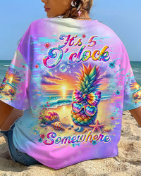IT'S 5 O'CLOCK SOMEWHERE PINEAPPLE ALL OVER PRINT - TLNT1106241