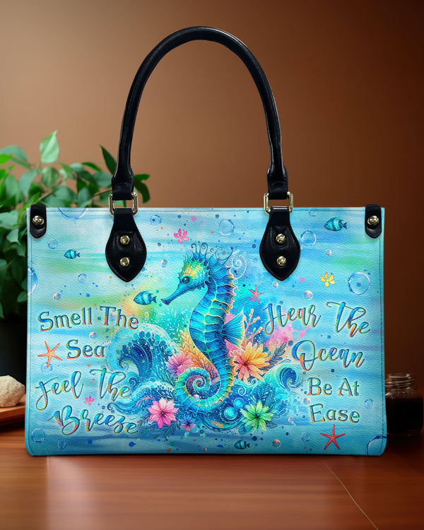 SMELL THE SEA FEEL THE BREEZE LEATHER HANDBAG - YHLT1408244