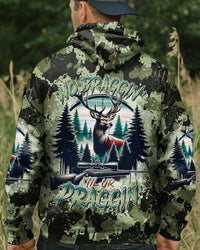 NO BRAGGING UNTIL YOU'RE  DRAGGING DEER HUNTING ALL OVER PRINT - TLTR1911242
