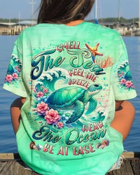 SMELL THE SEA FEEL THE BREEZE TURTLE ALL OVER PRINT - TLTR1408241