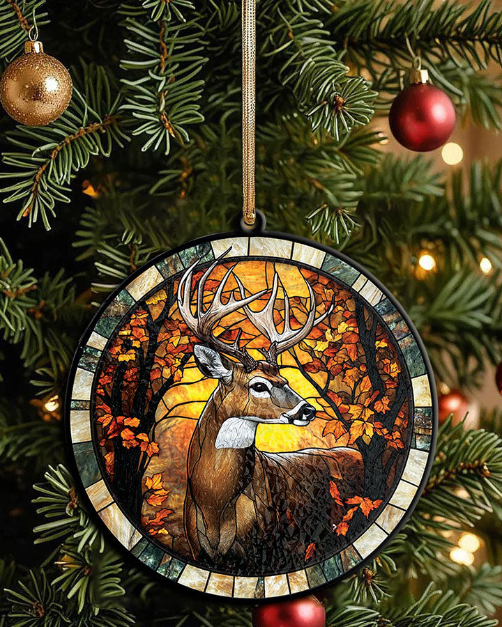 DEER STAINED GLASS ORNAMENT & KEYCHAIN - YHHN2209255