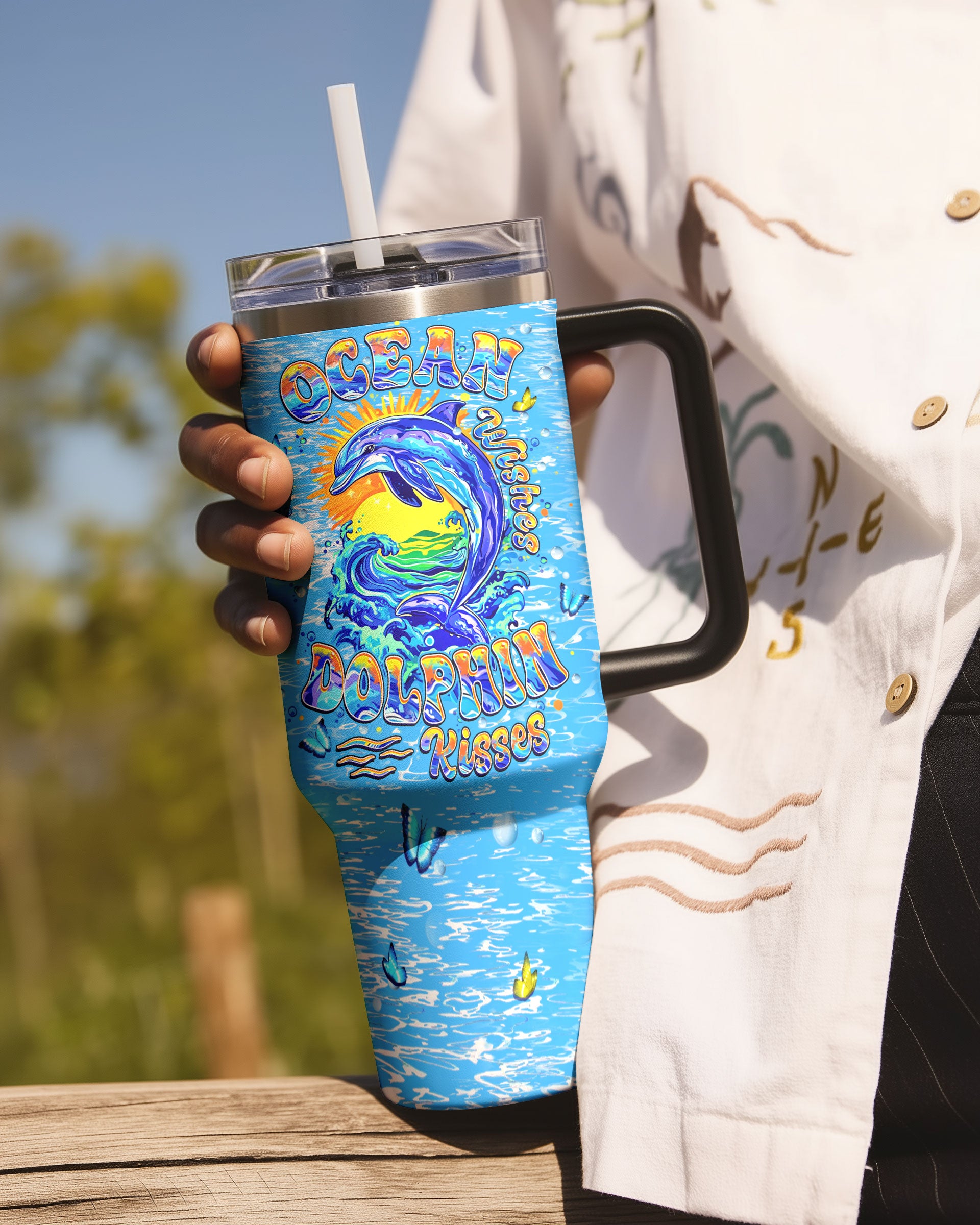 OCEAN WISHES DOLPHIN KISSES TUMBLER - YHHN2708254