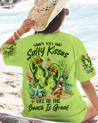 SANDY TOES AND SALTY KISSES FLIP FLOPS ALL OVER PRINT - TLTW2107232