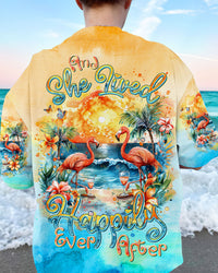 AND SHE LIVED HAPPILY EVER AFTER FLAMINGO ALL OVER PRINT - TLTR1503243