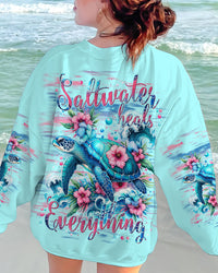 SALTWATER HEALS EVERYTHING TURTLE ALL OVER PRINT - TLNT0112231