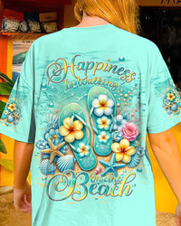 HAPPINESS IS WALKING ON THE BEACH ALL OVER PRINT - TLNT1806243