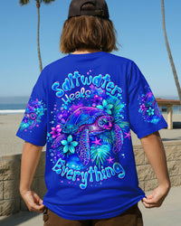 SALTWATER HEALS EVERYTHING TURTLE ALL OVER PRINT - TLTW0603262