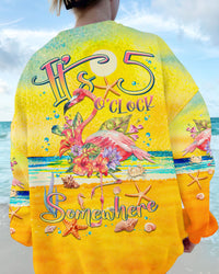 IT'S 5 O'CLOCK SOMEWHERE FLAMINGO ALL OVER PRINT - TLTR2702246