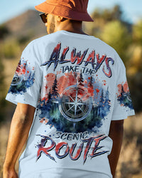 ALWAYS TAKE THE SCENIC ROUTE COMPASS ALL OVER PRINT - TLTR1410233