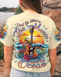 FIND ME WHERE THE MUSIC MEETS THE OCEAN GUITAR ALL OVER PRINT - YHLN0206232