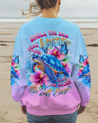 SMELL THE SEA FEEL THE BREEZE TURTLE ALL OVER PRINT - TLTR0402252