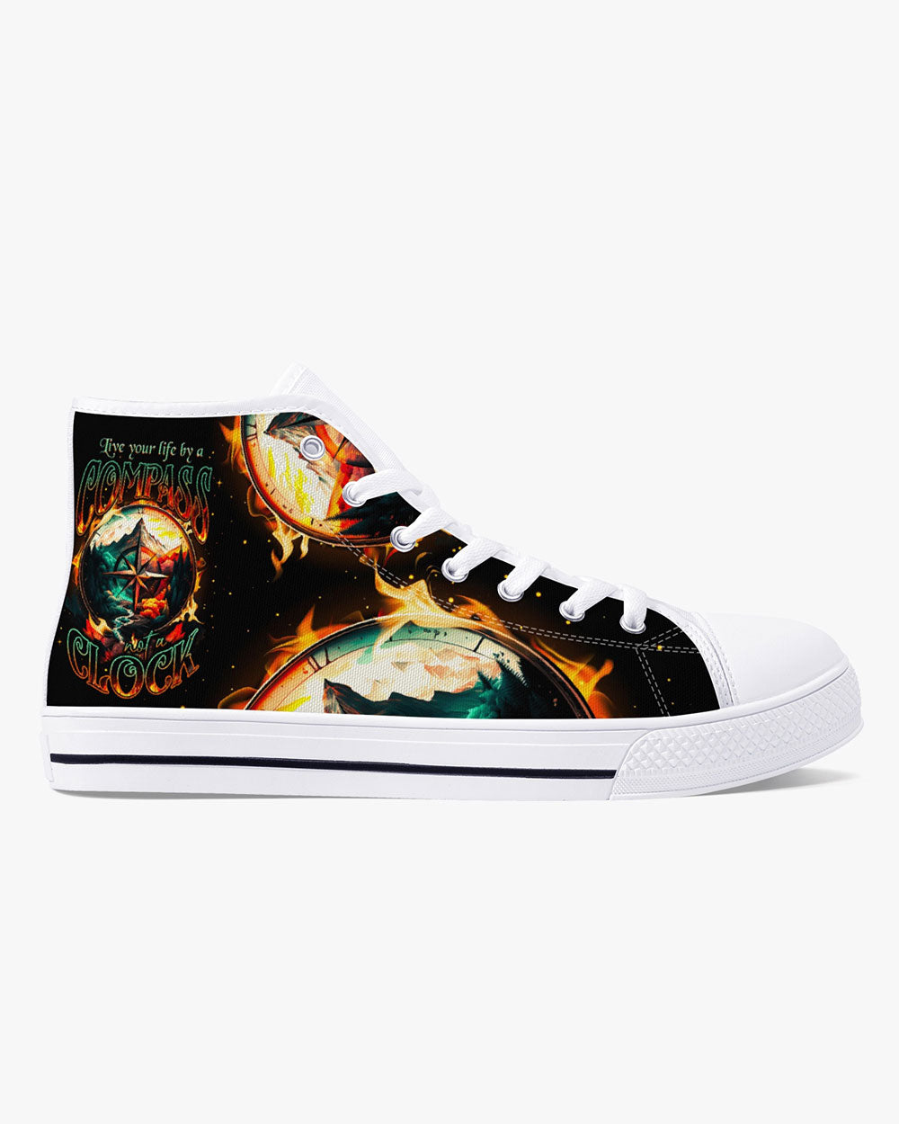 LIVE YOUR LIFE BY A COMPASS ALL HIGHTOP CANVAS SHOES - TY2804233