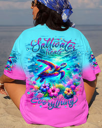 SALTWATER HEALS EVERYTHING TURTLE ALL OVER PRINT   - TLNT1703251