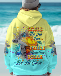 SMELL THE SEA FEEL THE BREEZE TURTLE ALL OVER PRINT - TLNT1002255