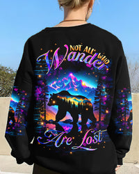 (HOT DEAL) NOT ALL WHO WANDER ARE LOST BEAR COLORFUL ALL OVER PRINT - TLTR1611242