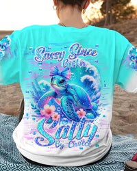 SASSY SINCE BIRTH SALTY BY CHOICE TURTLE ALL OVER PRINT - TLNT2405241