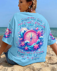 SMELL THE SEA FEEL THE BREEZE COMPASS ALL OVER PRINT - YHLN2503253