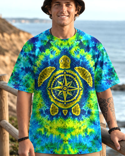 NEON SWIRL OCEAN COMPASS ALL OVER PRINT - YHHN1410261