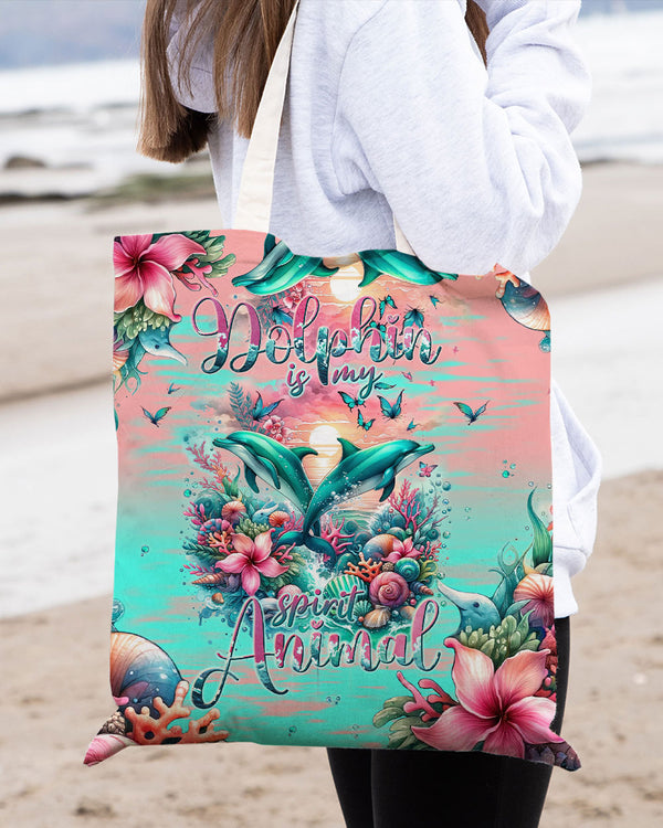 DOLPHIN IS MY SPIRIT ANIMAL TOTE BAG - TLNT0204243