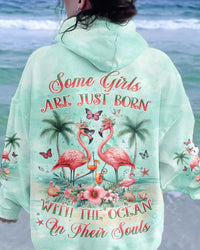 SOME GIRLS ARE JUST BORN FLAMINGO ALL OVER PRINT - YHLT2901241