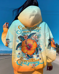 SALTWATER HEALS EVERYTHING TURTLE HIBICUS ALL OVER PRINT - TLTW2911231