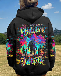 (HOT DEAL) THE CLOSER I GET TO NATURE COLORFUL BIGFOOT ALL OVER PRINT -  TLNT1211244