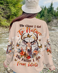 THE CLOSER I GET TO NATURE DEER COMPASS ALL OVER PRINT - TLTW1909231