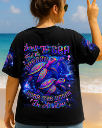 SMELL THE SEA FEEL THE BREEZE TURTLE ALL OVER PRINT - TLNT2605254