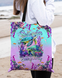 SALTWATER HEALS EVERYTHING TURTLE TOTE BAG - TLNT0512236