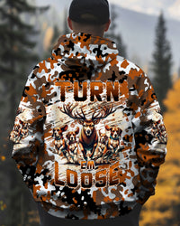 TURN 'EM LOOSE HUNTING DEER FOXHOUND DOG ALL OVER PRINT - TLNT2311244