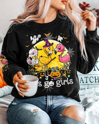 LET'S GO GIRLS FLAMINGO HALLOWEEN ALL OVER PRINT - TYTD0308232