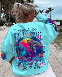 SMELL THE SEA FEEL THE BREEZE TURTLE ALL OVER PRINT - TLNT1409231