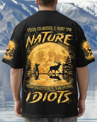 THE CLOSER I GET TO NATURE HUNTING DEER ALL OVER PRINT - YHLN2103253