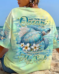 AND INTO THE OCEAN I GO TURTLE ALL OVER PRINT - TLNT1507241